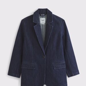 Abercrombie and Fitch Oversized Denim Blazer